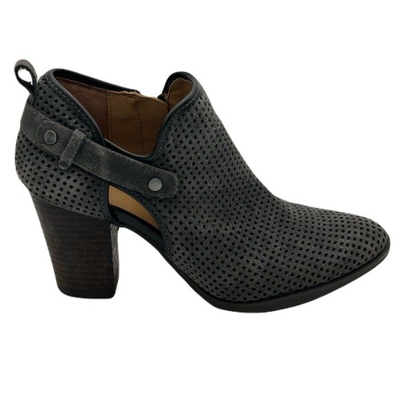 Franco Sarto Shoes - Franco‎ Sarto Dale Womens Suede Ankle Booties Size 8.5M Zip Gray Western Boho